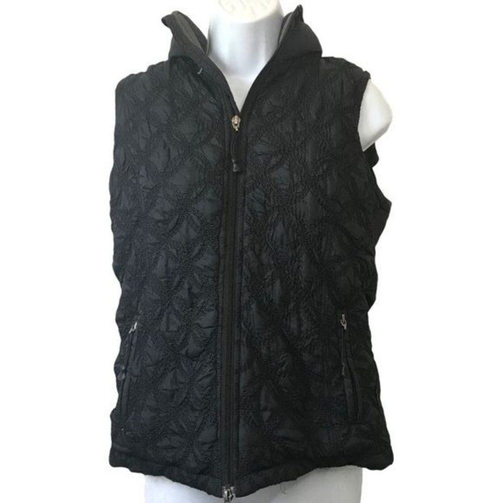 HORNY TOAD & CO Women's Hooded Quilted Puffer Zip Up Vest Size Small